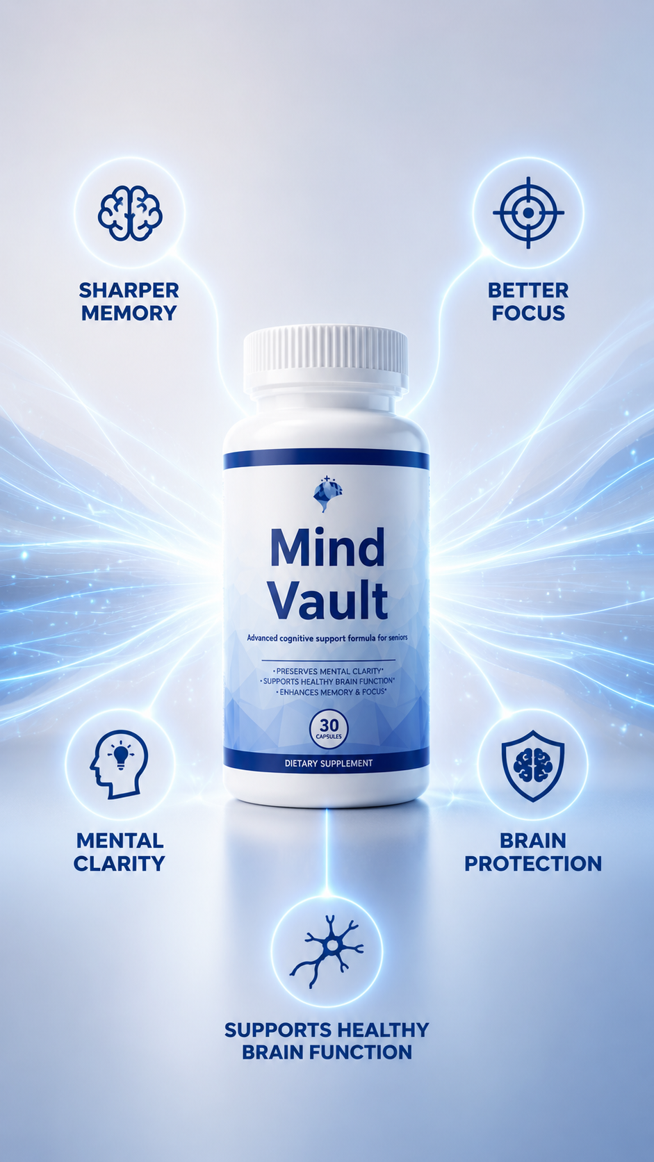 Mind Vault supplement bottle